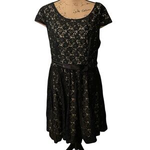 Pompous Girly Black Lace Asymmetrical‎ Dress